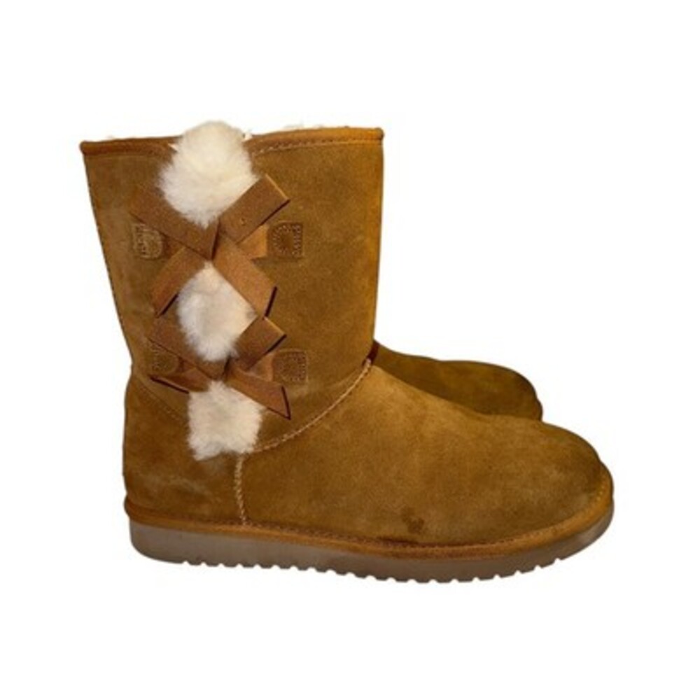 KOOLABURRA UGG US 10 41 Brown Suede Leather Tall VICTORIA Boot Shearling Lined - Picture 2 of 8